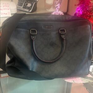 Coach Black Signature Duffel Bag